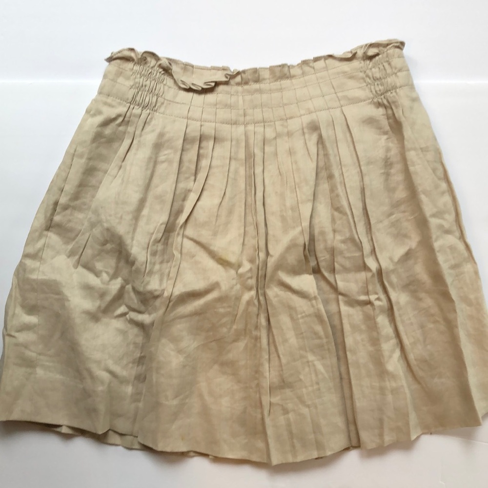 J.Crew pleated linen skirt